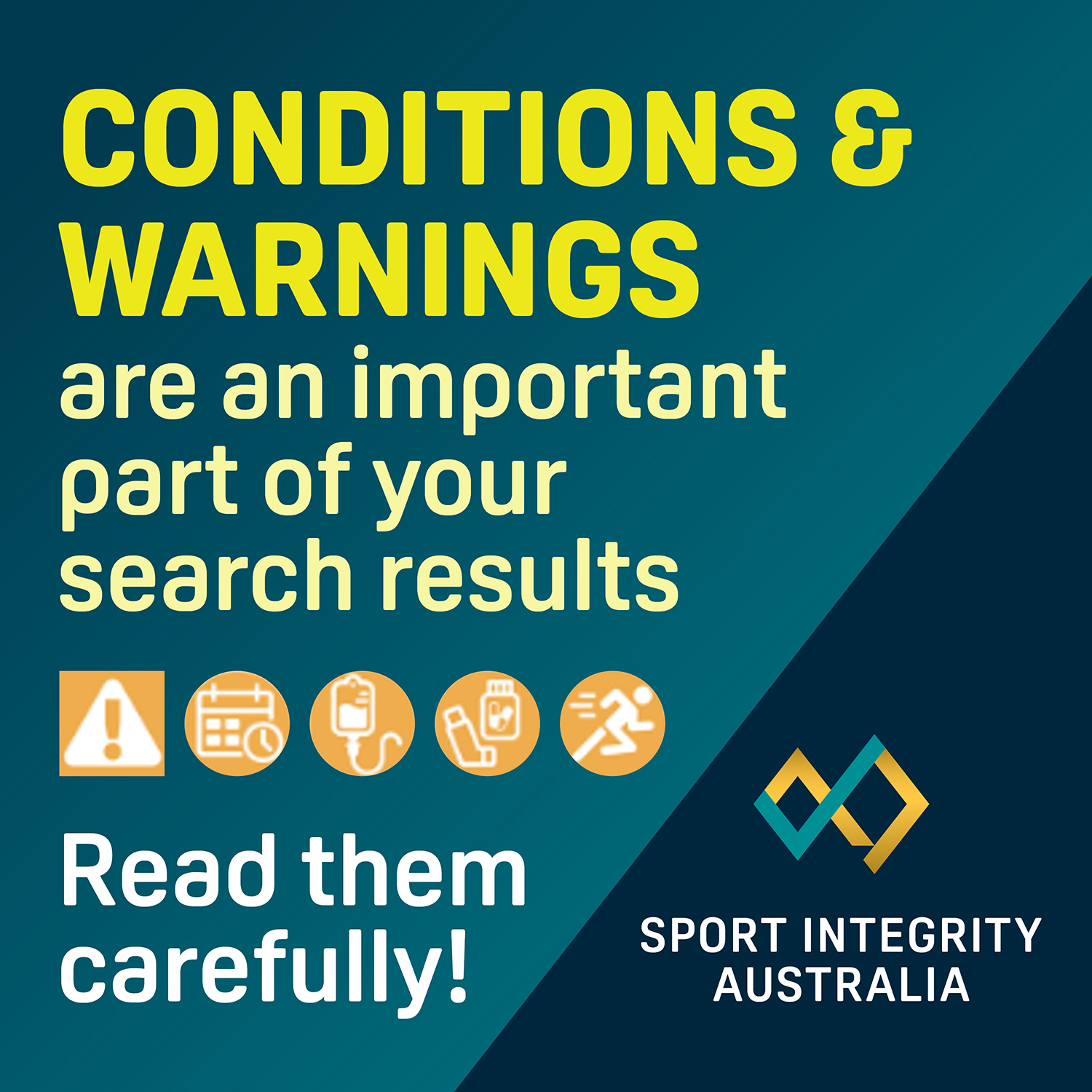 SIA Conditions & Warnings