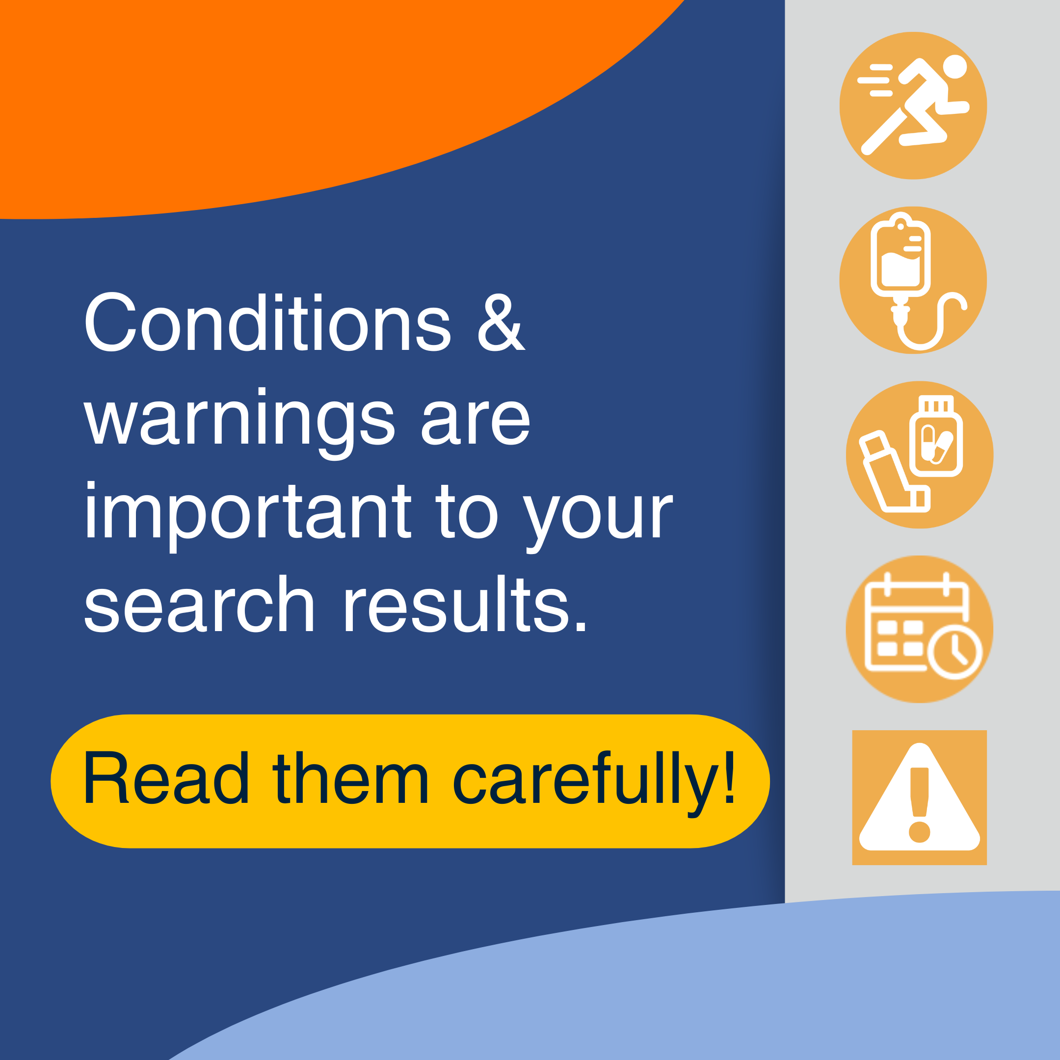 Conditions & Warnings icons